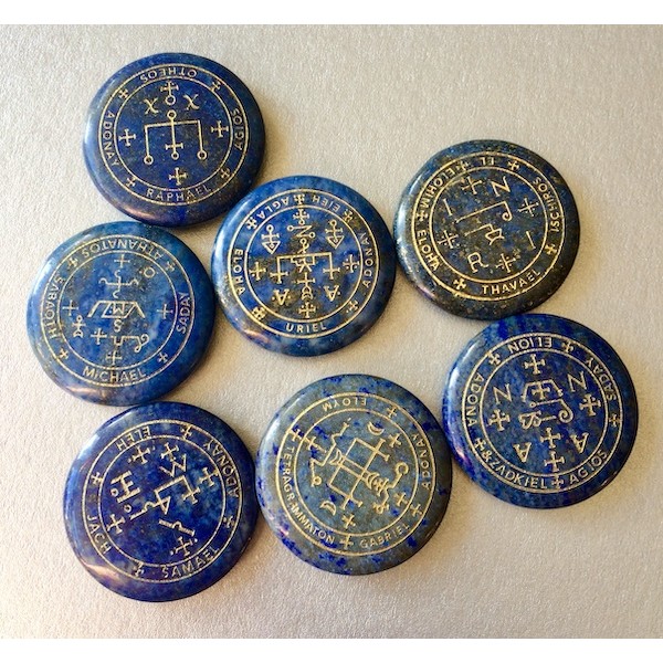 Lapis Lazuli 7 Archangels discs 